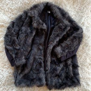 Fashionable faux fur coat